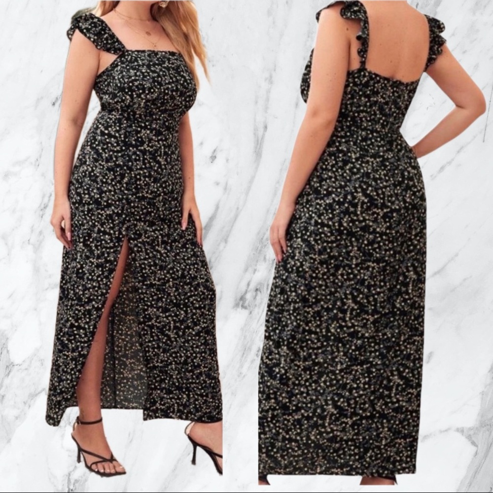 🆕 FLORAL RUFFLE SLEEVE DRESS